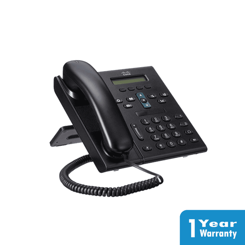 a black landline telephone with a cord